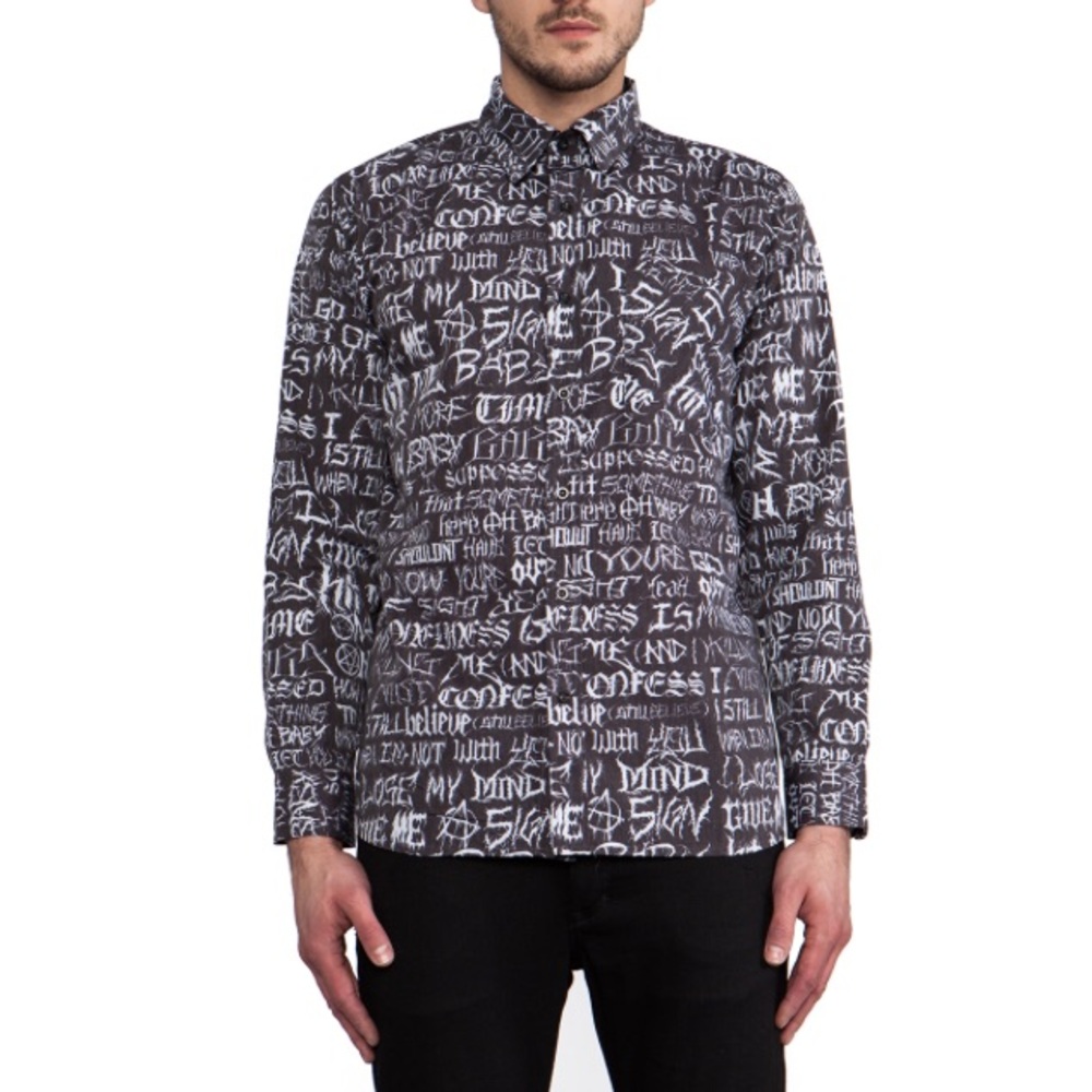 UNIF men’s brutal button down shirt size XS